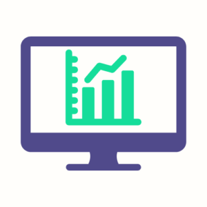 Monitor showing graph.